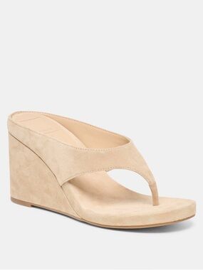 Dolce vita camel suede wedge sandals